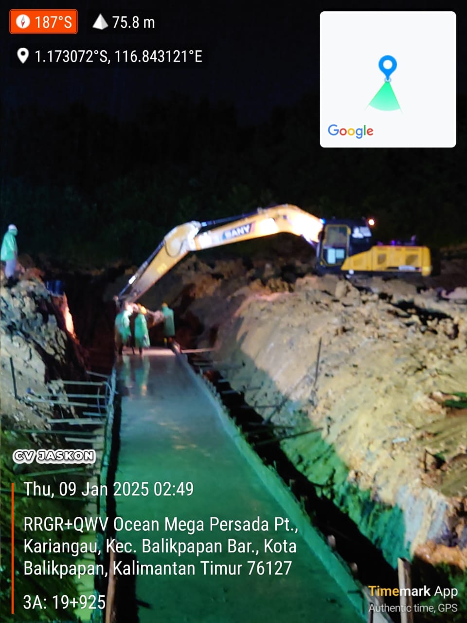 Hutama-Adhi-Abipraya-KSOPekerjaan DS Saluran Lereng jalan tol IKN segmen karangjoang-KKT. Kariangau.